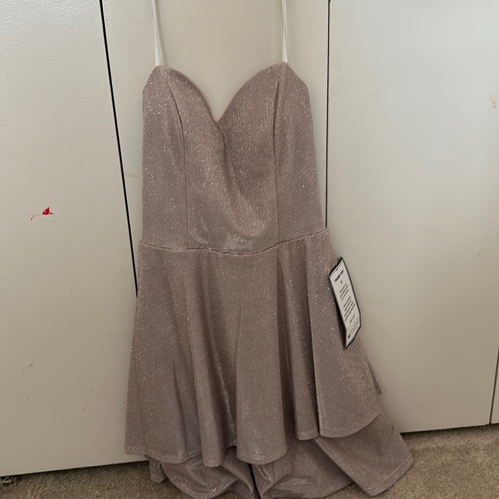 party pink glitter dress. size 7/8